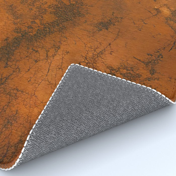 Aesthetic Rust Copper Japandi Art Rug Gallery Image 4