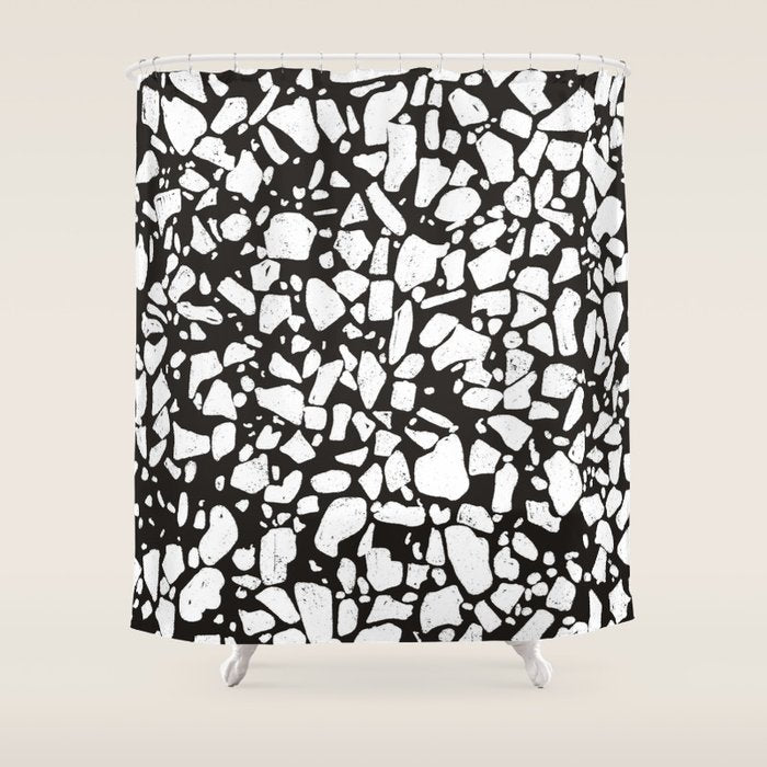Black marble Shower Curtain Gallery Image 1