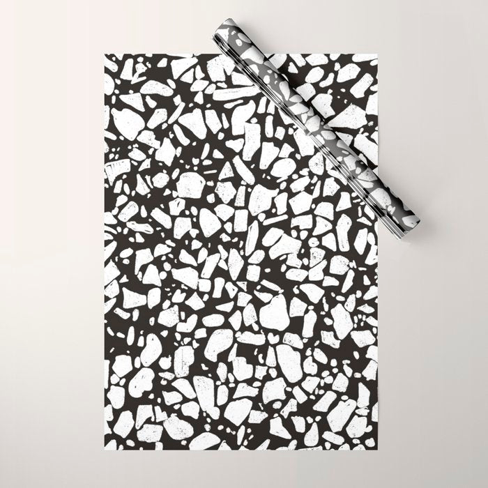 Black marble Wrapping Paper Gallery Image 1