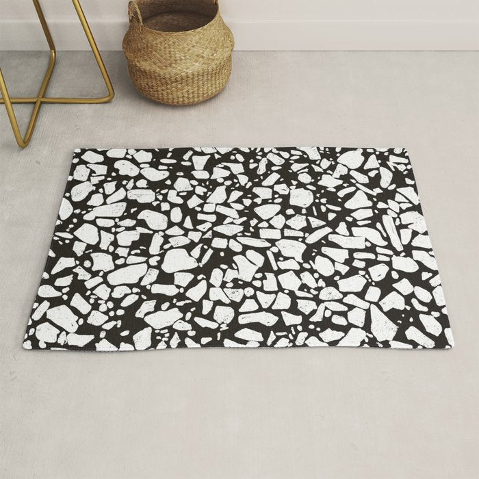 Black marble Rug Gallery Image 1