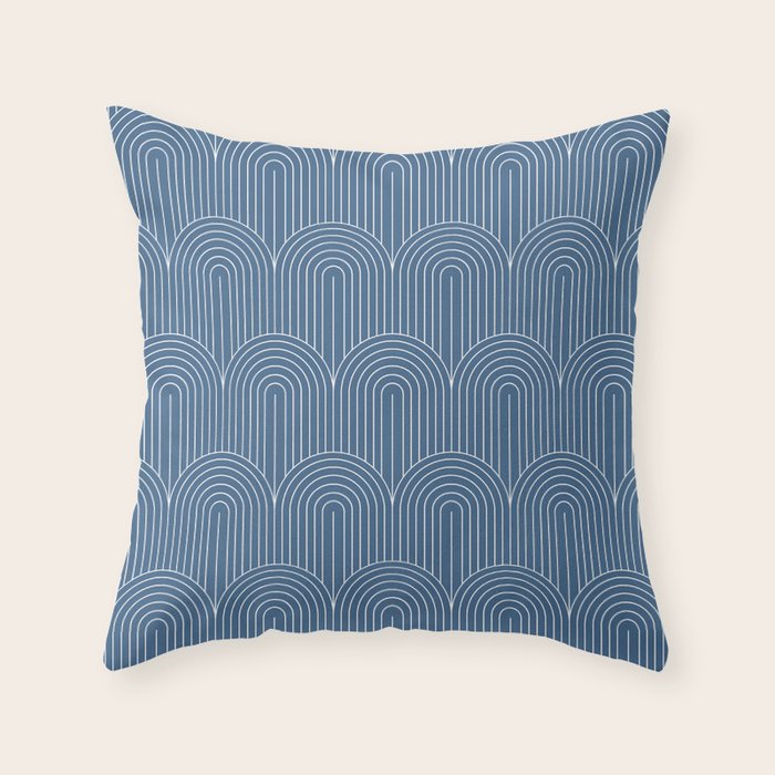 Art Deco Arch Pattern XXIX Throw Pillow Gallery Image 1