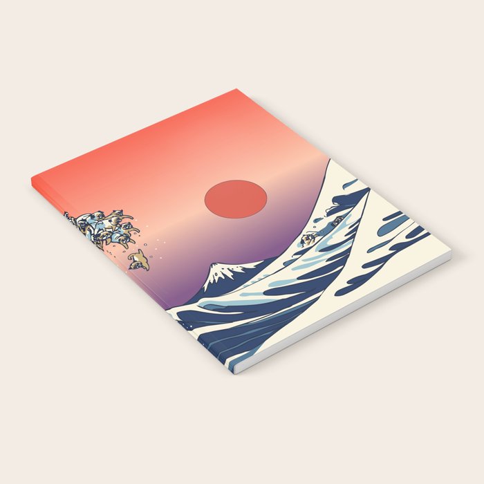 The Great Wave of Pug Notebook Gallery Image 1