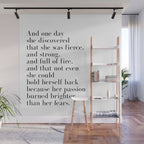And one day she discovered that she was fierce Wall Mural Gallery Image 1