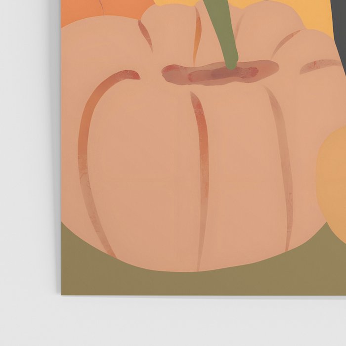 Cute Halloween Black Cat with Pumpkins and Bats Poster Gallery Image 3