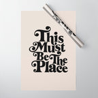This Must Be The Place - Black & Beige Wrapping Paper Gallery Image 1