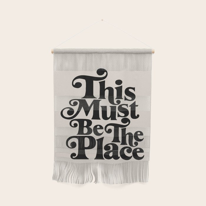 This Must Be The Place - Black & Beige Wall Hanging Gallery Image 1