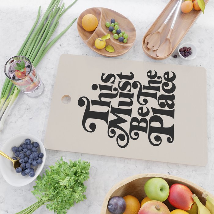 This Must Be The Place - Black & Beige Cutting Board Gallery Image 2