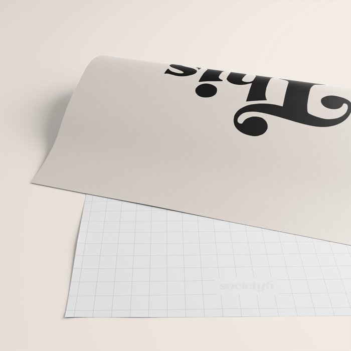 This Must Be The Place - Black & Beige Wrapping Paper Gallery Image 2