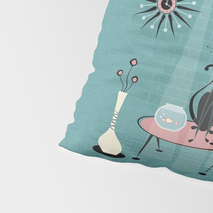 Mid Century Kitty Mischief - ©studioxtine Pillow Sham Gallery Image 4