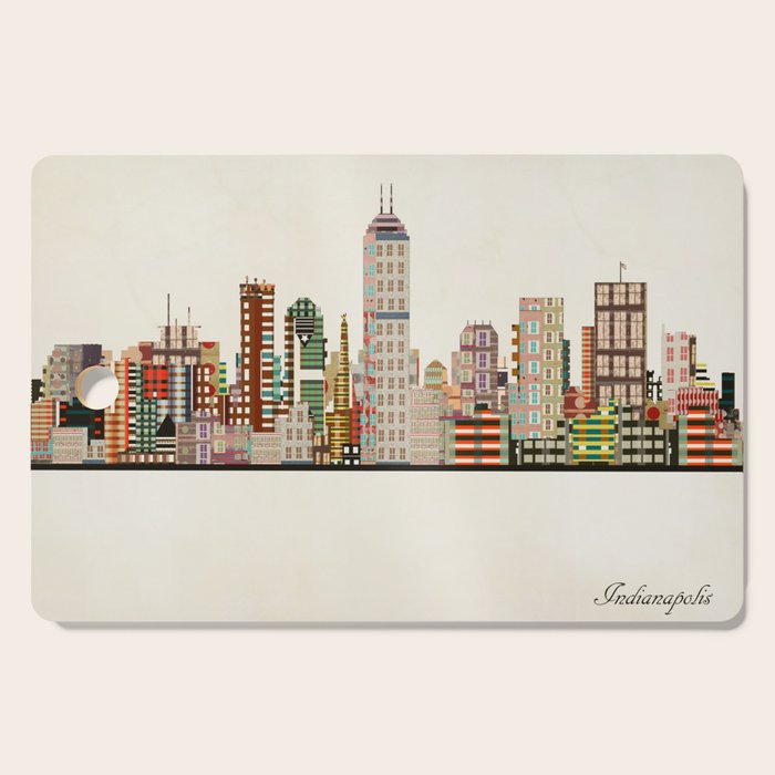 indianapolis indiana skyline Cutting Board Gallery Image 1