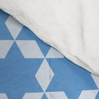 Star Tiles Geometric Pattern in Blue Comforter Gallery Image 4