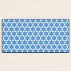 Star Tiles Geometric Pattern in Blue Desk Mat Gallery Image 3