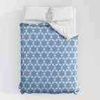 Star Tiles Geometric Pattern in Blue Duvet Cover Gallery Image 6