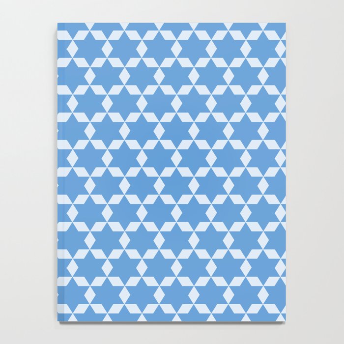 Star Tiles Geometric Pattern in Blue Notebook Gallery Image 4