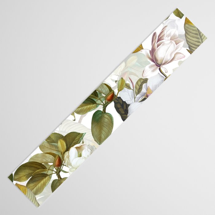 Vintage & Shabby Chic - Spring Flowers Magnolia Botanical Garden Table Runner Gallery Image 3