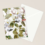 Vintage & Shabby Chic - Spring Flowers Magnolia Botanical Garden Stationery Card Gallery Image 2