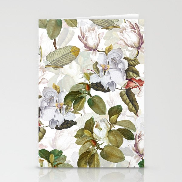 Vintage & Shabby Chic - Spring Flowers Magnolia Botanical Garden Stationery Card Gallery Image 2