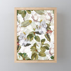 Vintage & Shabby Chic - Spring Flowers Magnolia Botanical Garden Mini Art Print Gallery Image 1