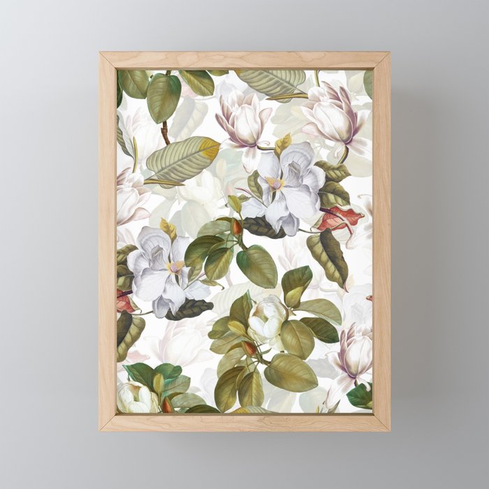 Vintage & Shabby Chic - Spring Flowers Magnolia Botanical Garden Mini Art Print Gallery Image 1