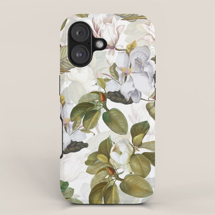 Vintage & Shabby Chic - Spring Flowers Magnolia Botanical Garden iPhone Case Gallery Image 1