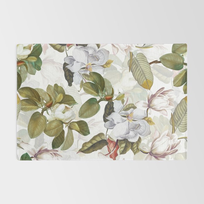 Vintage & Shabby Chic - Spring Flowers Magnolia Botanical Garden Rug Gallery Image 2