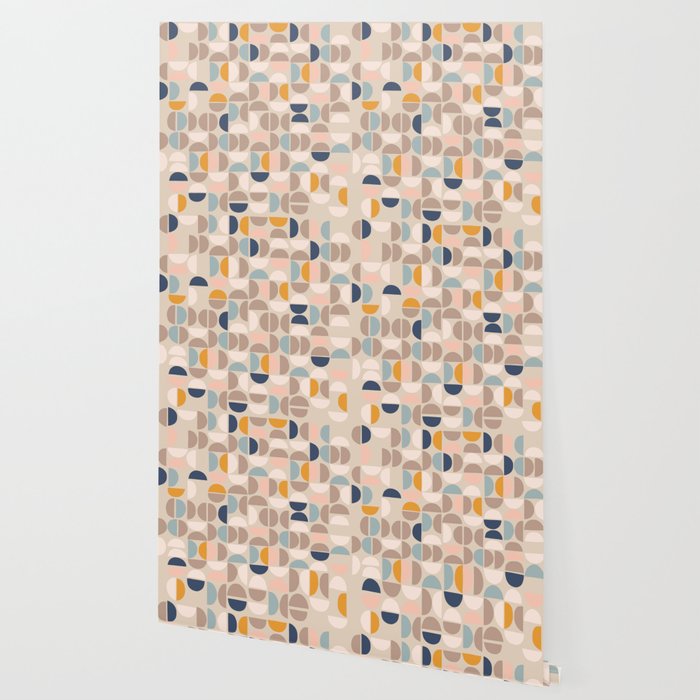 Mid Century Modern organic geometric pattern 1 Wallpaper Gallery Image 2
