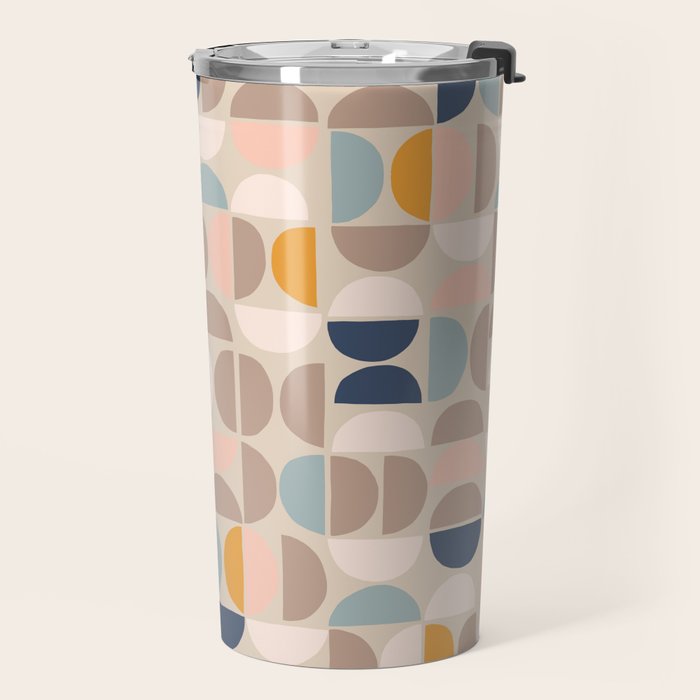 Mid Century Modern organic geometric pattern 1 Travel Mug Gallery Image 2