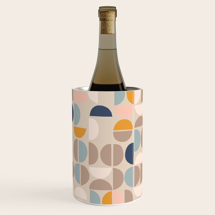Mid Century Modern organic geometric pattern 1 Wine Chiller Gallery Image 2