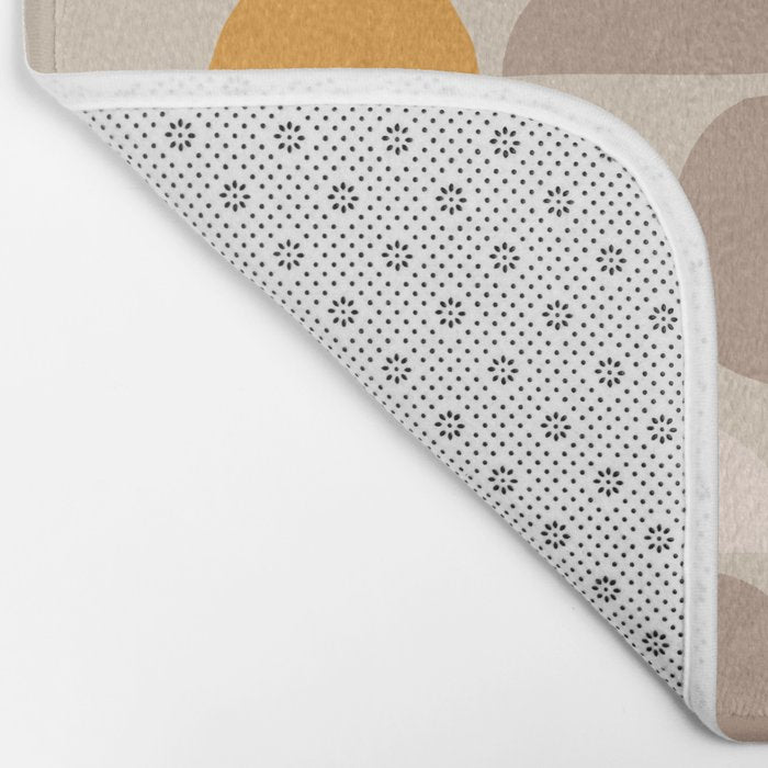 Mid Century Modern organic geometric pattern 1 Bath Mat Gallery Image 2