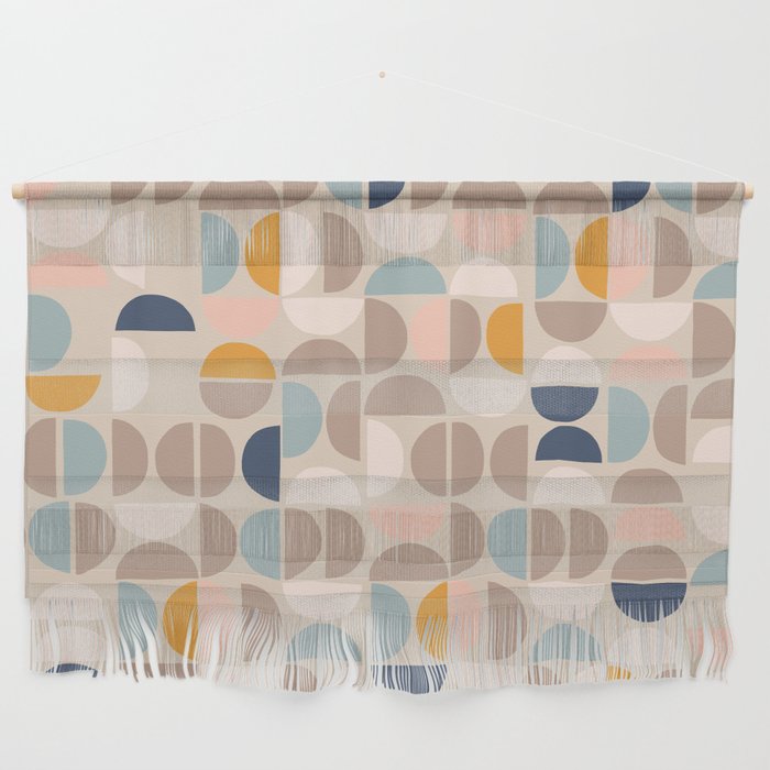 Mid Century Modern organic geometric pattern 1 Wall Hanging Gallery Image 1