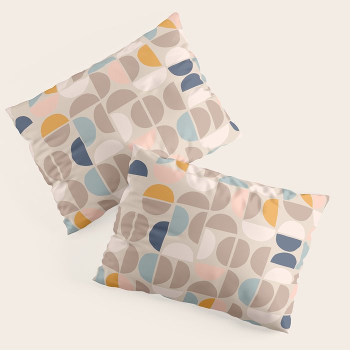 Mid Century Modern organic geometric pattern 1 Pillow Sham Gallery Image 3