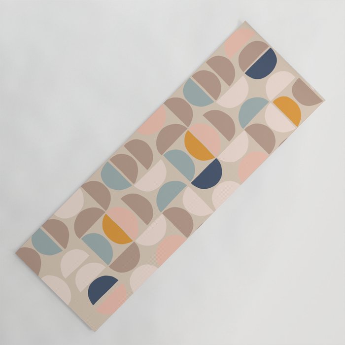 Mid Century Modern organic geometric pattern 1 Yoga Mat Gallery Image 1