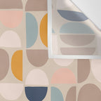 Mid Century Modern organic geometric pattern 1 Wall Tapestry Gallery Image 3