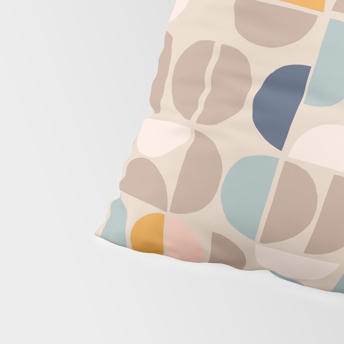 Mid Century Modern organic geometric pattern 1 Pillow Sham Gallery Image 4