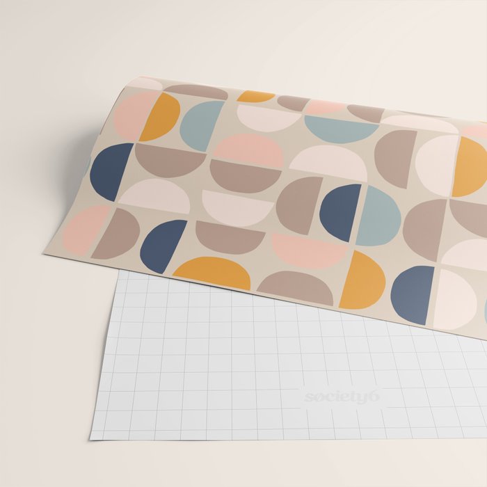 Mid Century Modern organic geometric pattern 1 Wrapping Paper Gallery Image 2