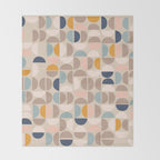 Mid Century Modern organic geometric pattern 1 Throw Blanket Gallery Image 2