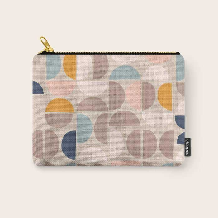 Mid Century Modern organic geometric pattern 1 Carry All Pouch Gallery Image 1