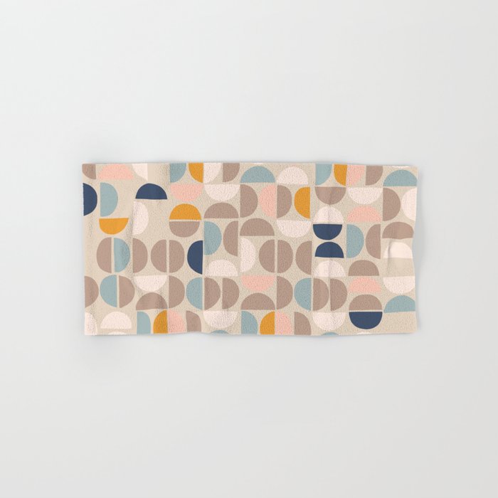 Mid Century Modern organic geometric pattern 1 Bath Towel Gallery Image 1