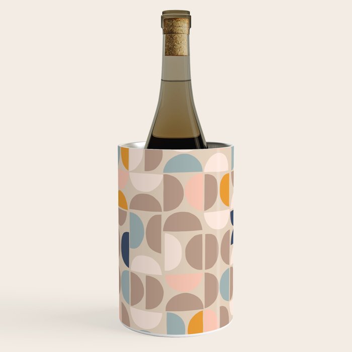 Mid Century Modern organic geometric pattern 1 Wine Chiller Gallery Image 1