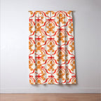 Festive Gingerbread Men and Red Bows Christmas Pattern Window Curtain Gallery Image 3