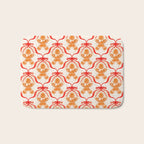 Festive Gingerbread Men and Red Bows Christmas Pattern Bath Mat Gallery Image 1