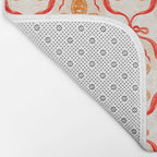 Festive Gingerbread Men and Red Bows Christmas Pattern Bath Mat Gallery Image 2