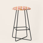 Festive Gingerbread Men and Red Bows Christmas Pattern Stool Gallery Image 1