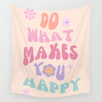Danish Pastel Retro Inspirational Quote Wall Tapestry Gallery Image 4