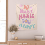 Danish Pastel Retro Inspirational Quote Wall Tapestry Gallery Image 2