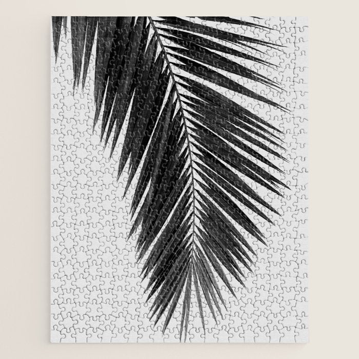 Palm Leaf Black & White I Jigsaw Puzzle Gallery Image 1