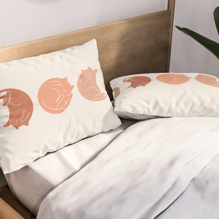 Cat Landscape 142: Cat Moon Pillow Sham Gallery Image 2