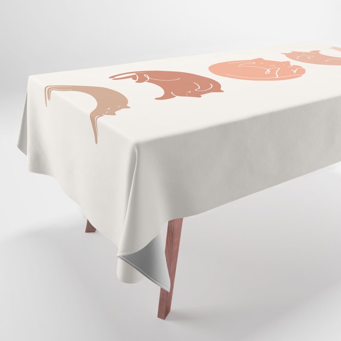 Cat Landscape 142: Cat Moon Tablecloth Gallery Image 1