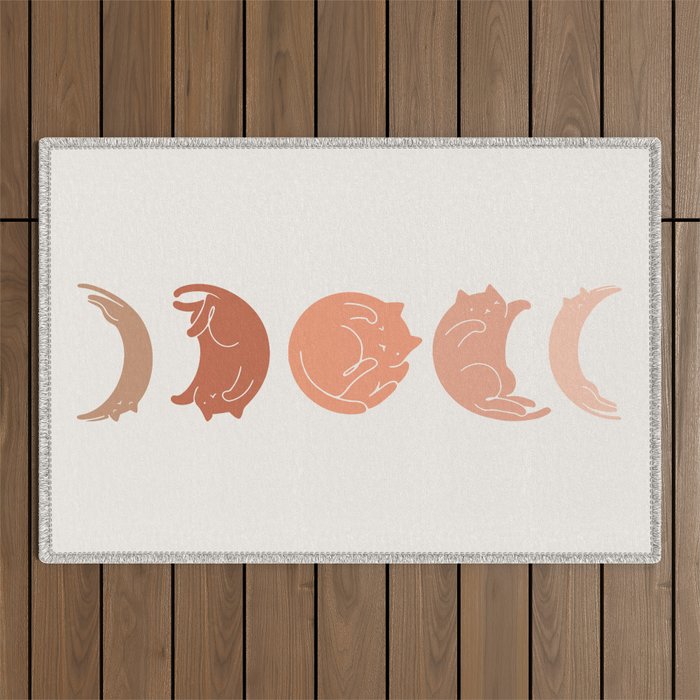 Cat Landscape 142: Cat Moon Outdoor Rug Gallery Image 1