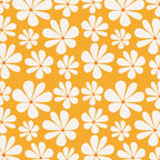 Retro Daisy Pattern - Golden Yellow Coffee Mug Gallery Image 2